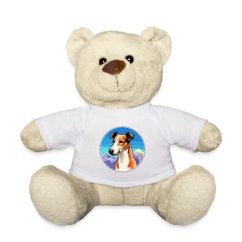 Rampur lévrier chien race dessin animé kawaii watercol - Nounours - blanc - Devant