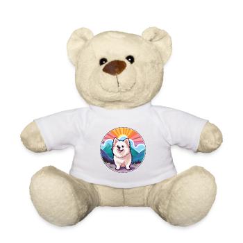 Poméranie allemand Spitz chien race Cartoon Kawaii W - Nounours - blanc - Devant