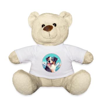 Slovensky Cuvac race de chien dessin animé kawaii watercolo - Nounours - blanc - Devant