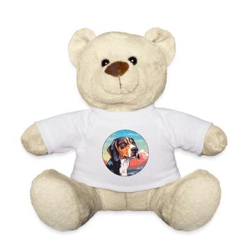 Chien tricolore sibérien race de chien Cartoon Kawaii W - Nounours - blanc - Devant