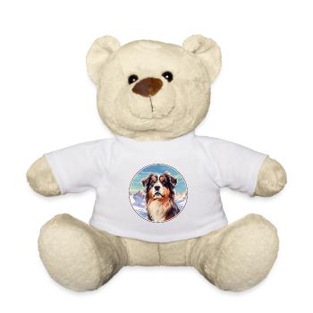 Taigan Kyrgyz Taighany Dog Breed Cartoon Kawaii Wa - Teddy Bear - white - Front