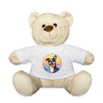 Volpino Italiano Hunderasse Cartoon Kawaii Watercol - Teddy - Weiß - Vorne