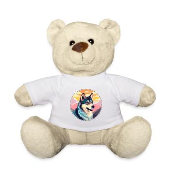 Westsibirische Laika-Hunderasse Karikatur Kawaii-Wasser - Teddy - Weiß - Vorne
