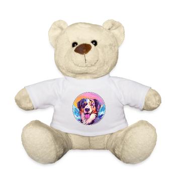 Alano Español Hunderasse Cartoon Kawaii Aquarell - Teddy - Weiß - Vorne