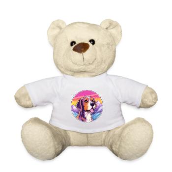 Andalusischer Jagdhund Rasse Cartoon Kawaii Watercol - Teddy - Weiß - Vorne