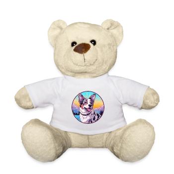 Australischer Stumpy Tail Cattle Dog Rasse Cartoon Ka - Teddy - Weiß - Vorne