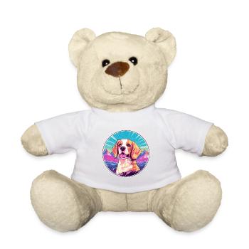 Broholmer Hunderasse Karikatur Kawaii Aquarell - Teddy - Weiß - Vorne