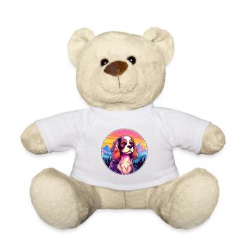 Cavalier King Charles Spaniel Dog Breed Cartoon Ka - Teddy Bear - white - Front