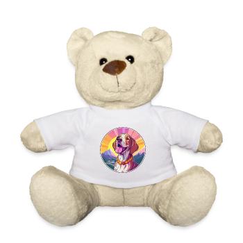 Bracco Italiano Hunderasse Cartoon Kawaii Watercolo - Teddy - Weiß - Vorne