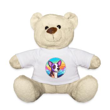 Decker Rat Terrier Chien Race Cartoon Kawaii Waterc - Nounours - blanc - Devant