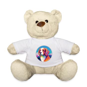 Kooikerhondje Hunderasse Cartoon Kawaii Aquarell - Teddy - Weiß - Vorne