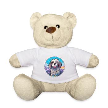 Griffon Bleu De Gascogne Dog Breed Cartoon Kawaii - Teddy Bear - white - Front
