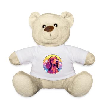 Irish Red Setter Dog Breed Cartoon Kawaii Watercol - Teddy Bear - white - Front