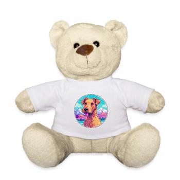 Irish Terrier chien race Cartoon Kawaii aquarelle - Nounours - blanc - Devant