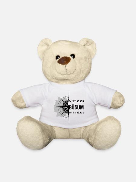 Koordinaten Büsum - Teddy - Weiß