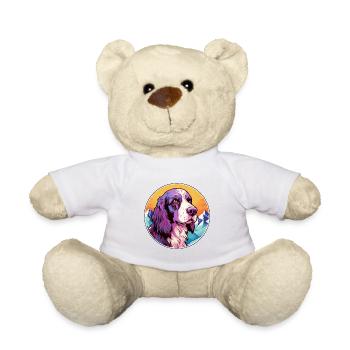 Munsterlander grand chien race dessin animé kawaii eau - Nounours - blanc - Devant