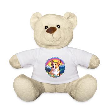Pembroke Welsh Corgi chien race Cartoon Kawaii Wate - Nounours - blanc - Devant