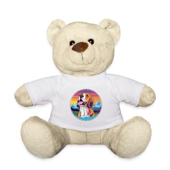 Smalandsstovare Smaland Hound Dog Breed Cartoon Ka - Teddy Bear - white - Front