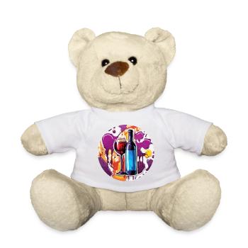 Wein / Trauben / Alkohol / trinken / Genießen - Teddy - Weiß - Vorne