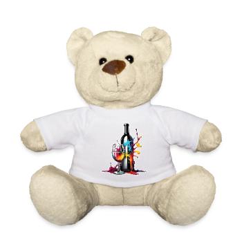 Wein / Trauben / Alkohol / trinken / Genießen - Teddy - Weiß - Vorne