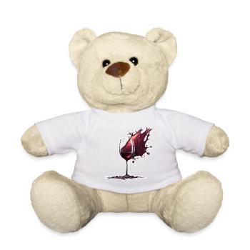 Wein / Trauben / Alkohol / trinken / Genießen - Teddy - Weiß - Vorne