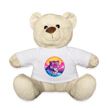 Léopard Aquarelle Dessin Animé Kawaii Animal De Compagnie Animal Couleur - Nounours - blanc - Devant