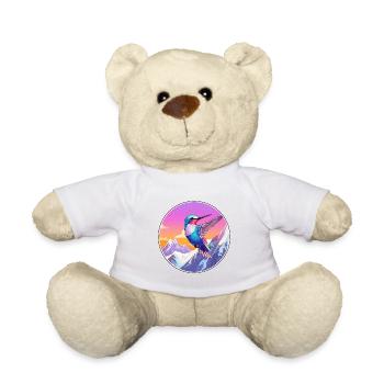 Colibri Aquarelle Dessin Animé Kawaii Animal De Compagnie C - Nounours - blanc - Devant