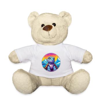 Tortue Aquarelle Dessin Animé Kawaii Animal De Compagnie Colorf - Nounours - blanc - Devant