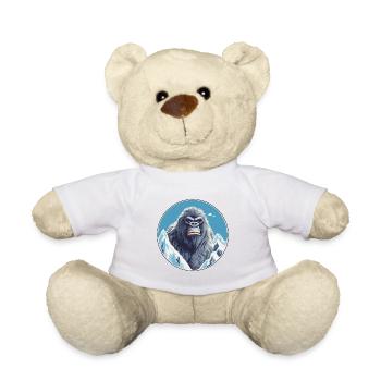 Big Foot Watercolor Cartoon Kawaii Pet Animal Colo - Teddy Bear - white - Front