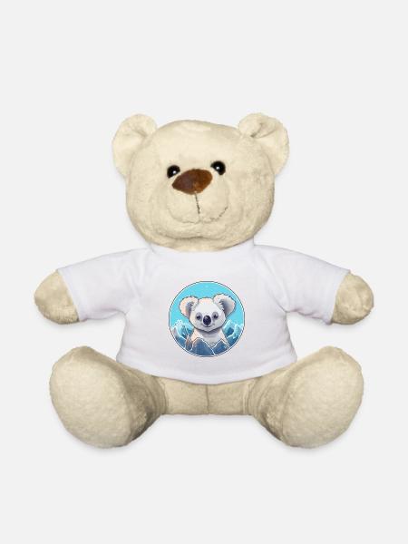 Koala Aquarell Karikatur Kawaii Haustier Tier Farbefu - Teddy - Weiß