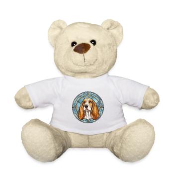 Canarian Warren Hound chien race vitrail Colo - Nounours - blanc - Devant