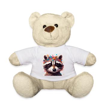 Raccoon / Animal / Zoo / Wild / Cute / Predator - Teddy Bear - white - Front