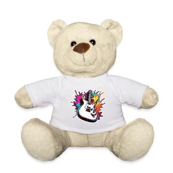 Rock n roll / Guitar / Music / Instrument - Teddy Bear - white - Front