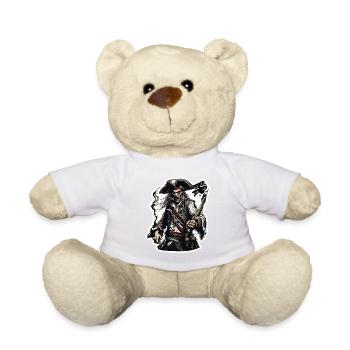 Pirat / Ahoi / Anker / Kapitän / Totenkopf / Rum - Teddy - Weiß - Vorne