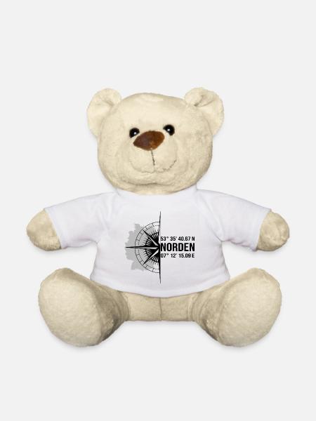 Koordinaten Norden - Teddy - Weiß