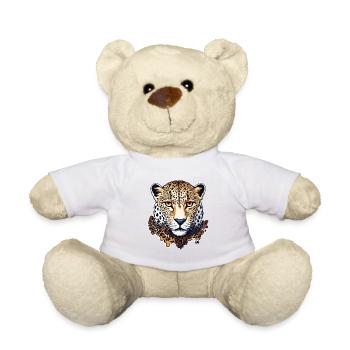Leopard / Cheetah / Animal / Animal Print / Pattern - Teddy Bear - white - Front