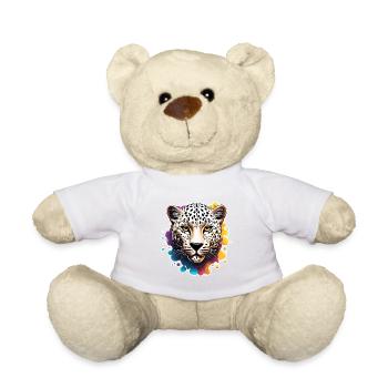 Leopard / Cheetah / Animal / Animal Print / Pattern - Teddy Bear - white - Front