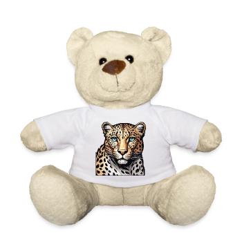 Leopard / Cheetah / Animal / Animal Print / Pattern - Teddy Bear - white - Front