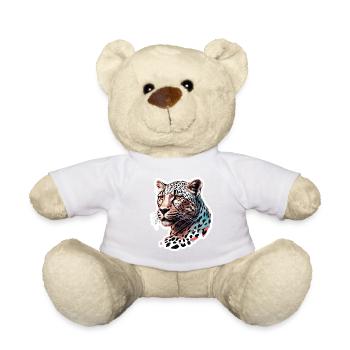 Leopard / Cheetah / Animal / Animal Print / Pattern - Teddy Bear - white - Front