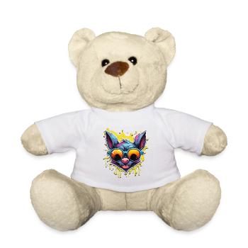 Bat / Vampire / Dracula / Animal / Halloween - Teddy Bear - white - Front