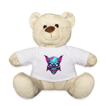 Bat / Vampire / Dracula / Animal / Halloween - Teddy Bear - white - Front