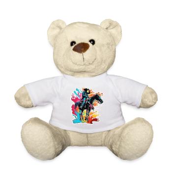 Cowboy / Wilde Westen / Wüste / Lasso / Rodeo - Teddy - Weiß - Vorne