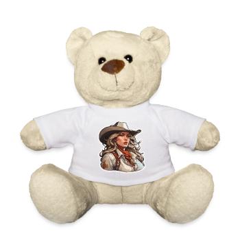 Cow Girl / Wilde Westen / Wüste / Lasso / Rodeo - Teddy - Weiß - Vorne