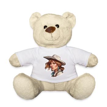 Cow Girl / Wilde Westen / Wüste / Lasso / Rodeo - Teddy - Weiß - Vorne