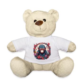 Monkey / Animal / Zoo / Chimpanzee / Wild / Comic - Teddy Bear - white - Front
