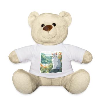 Anime / Comic / Japanese / Animation / Cartoon - Teddy Bear - white - Front