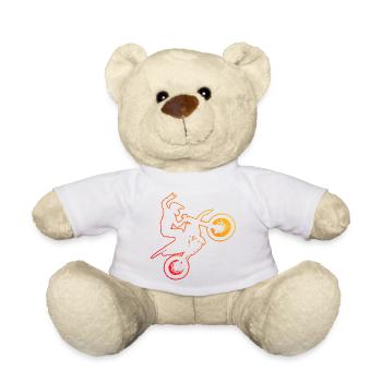 Dirtbike Motocross Dirt Biker Freestyle Motocross - Teddy - Weiß - Vorne