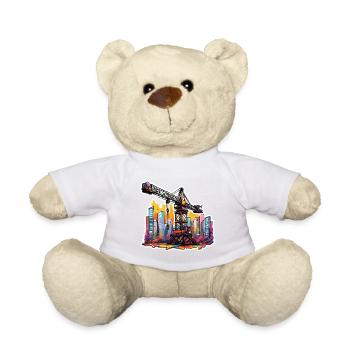 Grue / de chantier / treuil / système de grue - Nounours - blanc - Devant