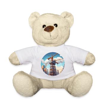 Grue / de chantier / treuil / système de grue - Nounours - blanc - Devant