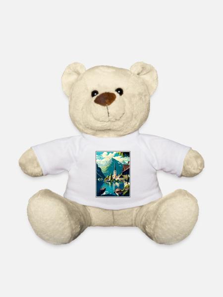 Salzkammergut Österreich Vintage Reiseposter WPA - Teddy - Weiß